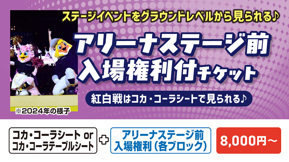 アリーナステージ前入場権利付チケット