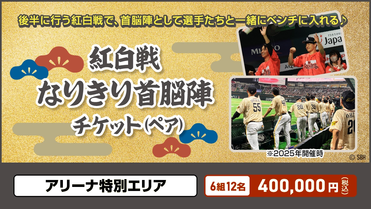 紅白戦なりきり首脳陣チケット（ペア）