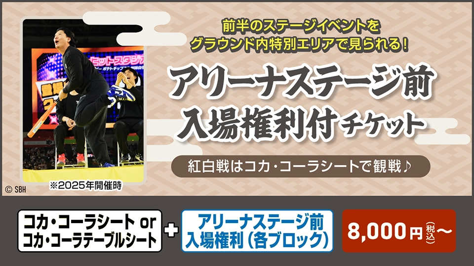 アリーナステージ前入場権利付チケット