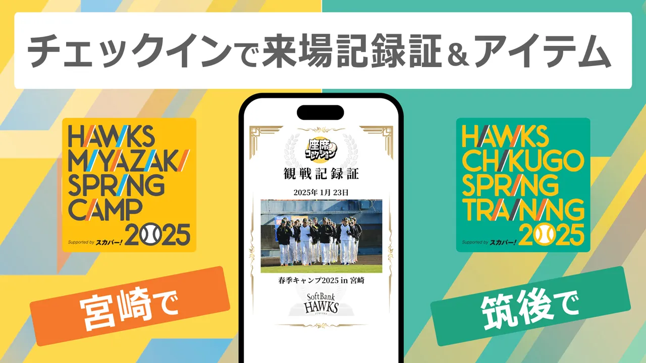 キャンプ地に設置された専用の二次元バーコード