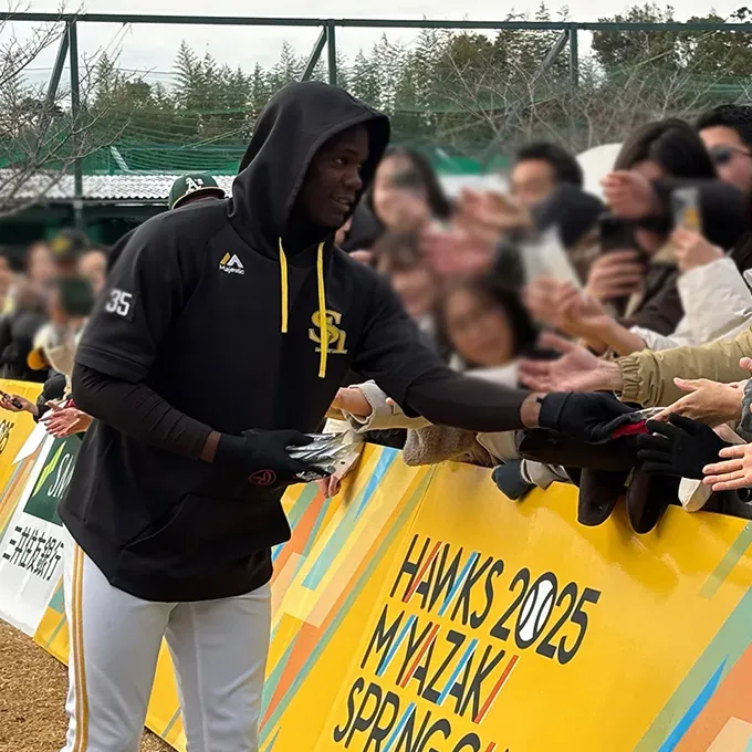 選手が間近に！