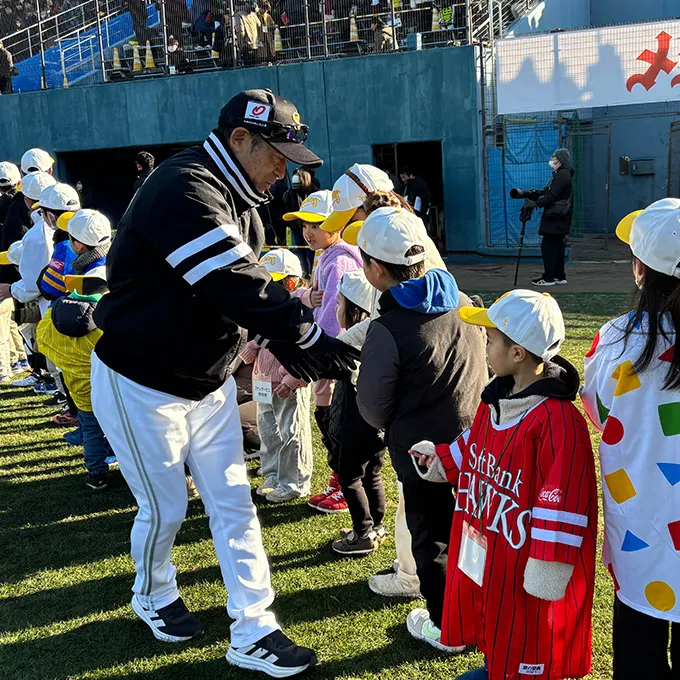 選手が間近に！
