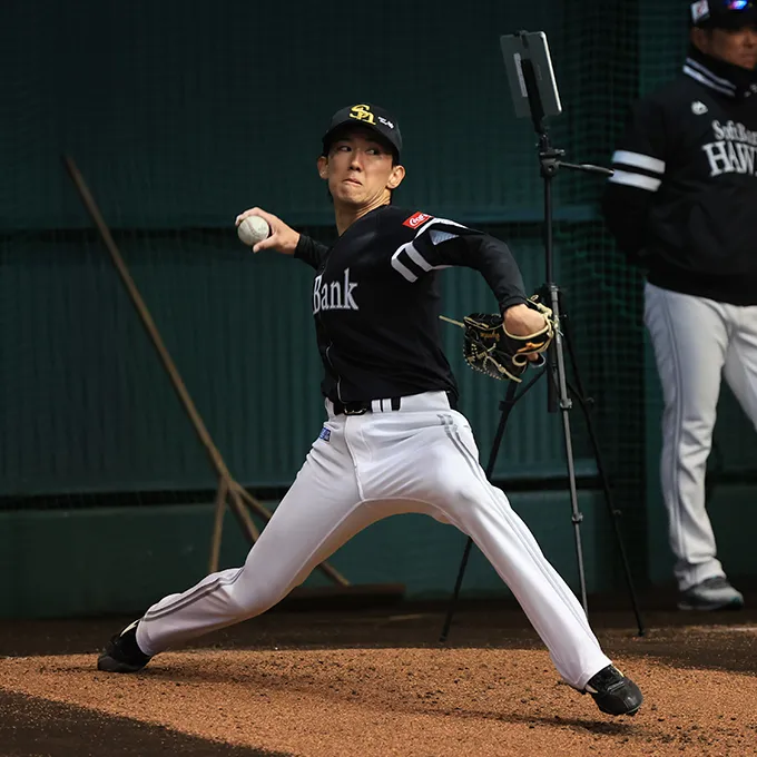 選手の練習風景を間近で見学！