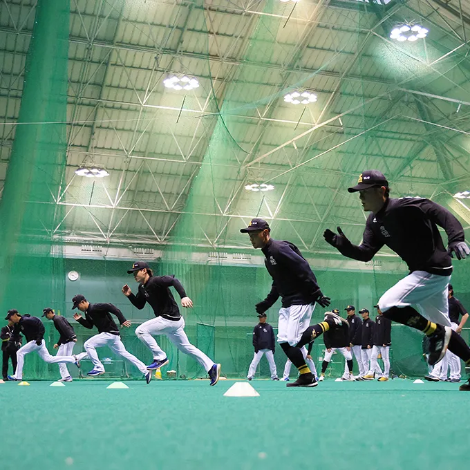 選手の練習風景を間近で見学！