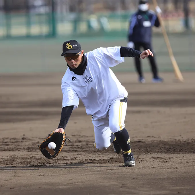 選手の練習風景を間近で見学！