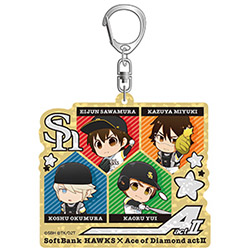 ダイヤのA 沢村 プロ野球 ソフトバンク 楽天 ロッテ アクリルキーホルダー 大人気TVアニメ「ダイヤのA(エース)」と福岡ソフトバンク
