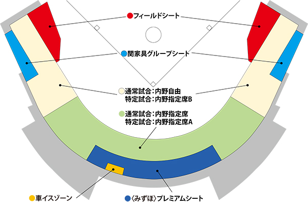 タマホーム スタジアム筑後座席区分