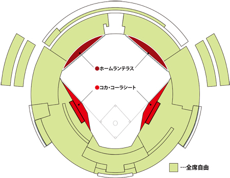 自由エリアチケット(スタジアムグルメ食べ放題付)
