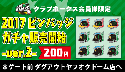 福岡ソフトバンクホークス2012プレミアム会員特典選手ピンバッジ