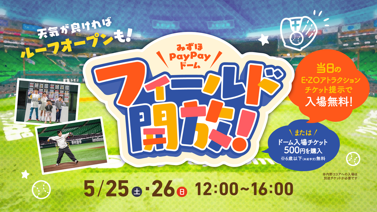 5月18日(日)ホークス公式戦みずほPayPayドーム普通車駐車券5/18
