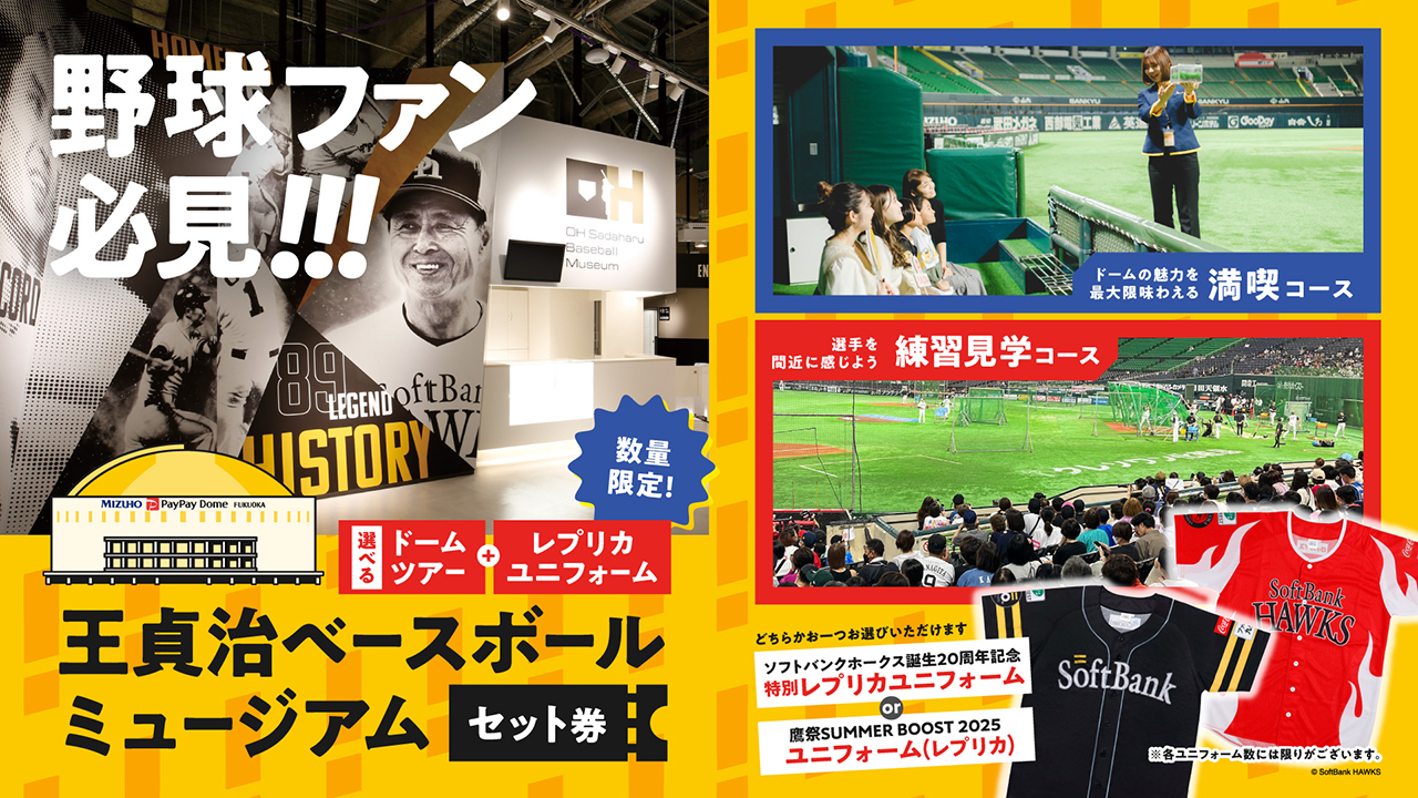 第3弾】ユニ付き！「ドームツアー＋王貞治ベースボール