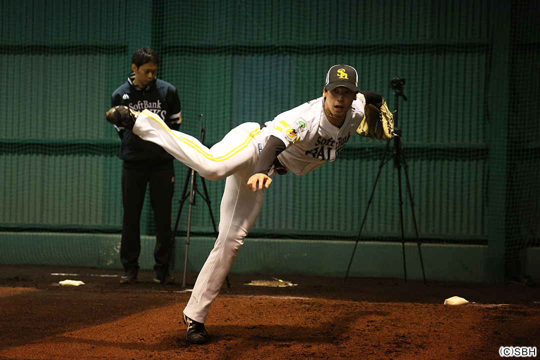 ソフトバンク　NPB入り　実使用　育成選手時代　尾形崇斗選手　ユニフォーム Shuto Ogata シャツ | 福岡ソフトバンクホークス