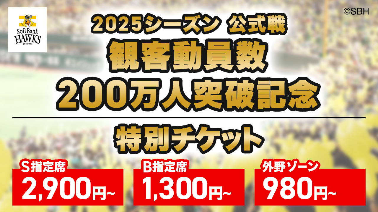 観客動員数200万人突破記念　特別チケット
